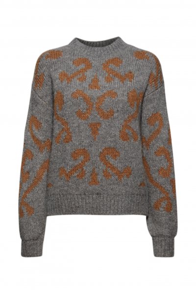 ESPRIT COLLECTION Jacquard-Pullover mit Wolle/Alpaka 10627451